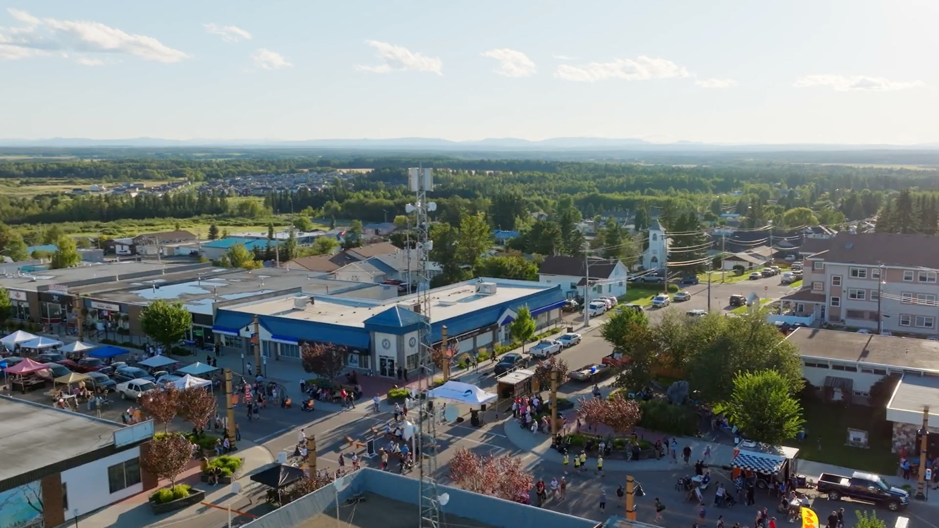 Marketplace on Main gathering in downtown Rocky Mountain House